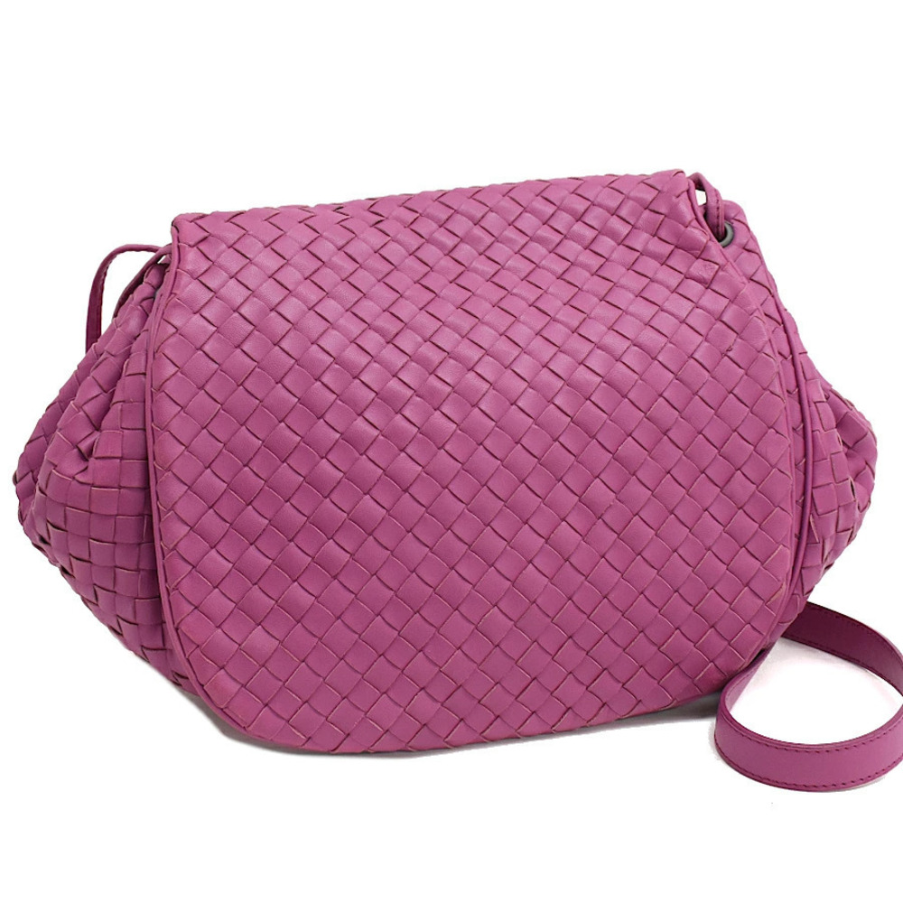 Bottega Veneta Crossbody Bag Intrecciato Leather Pink